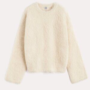 Toteme Boxy alpaca knit sweater stone sz M/L
